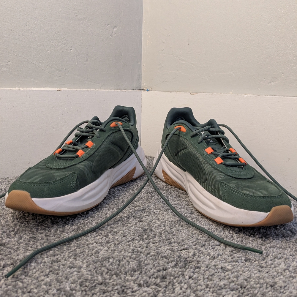 Adidas Green and Orange Sneakers with Modern Silhouette